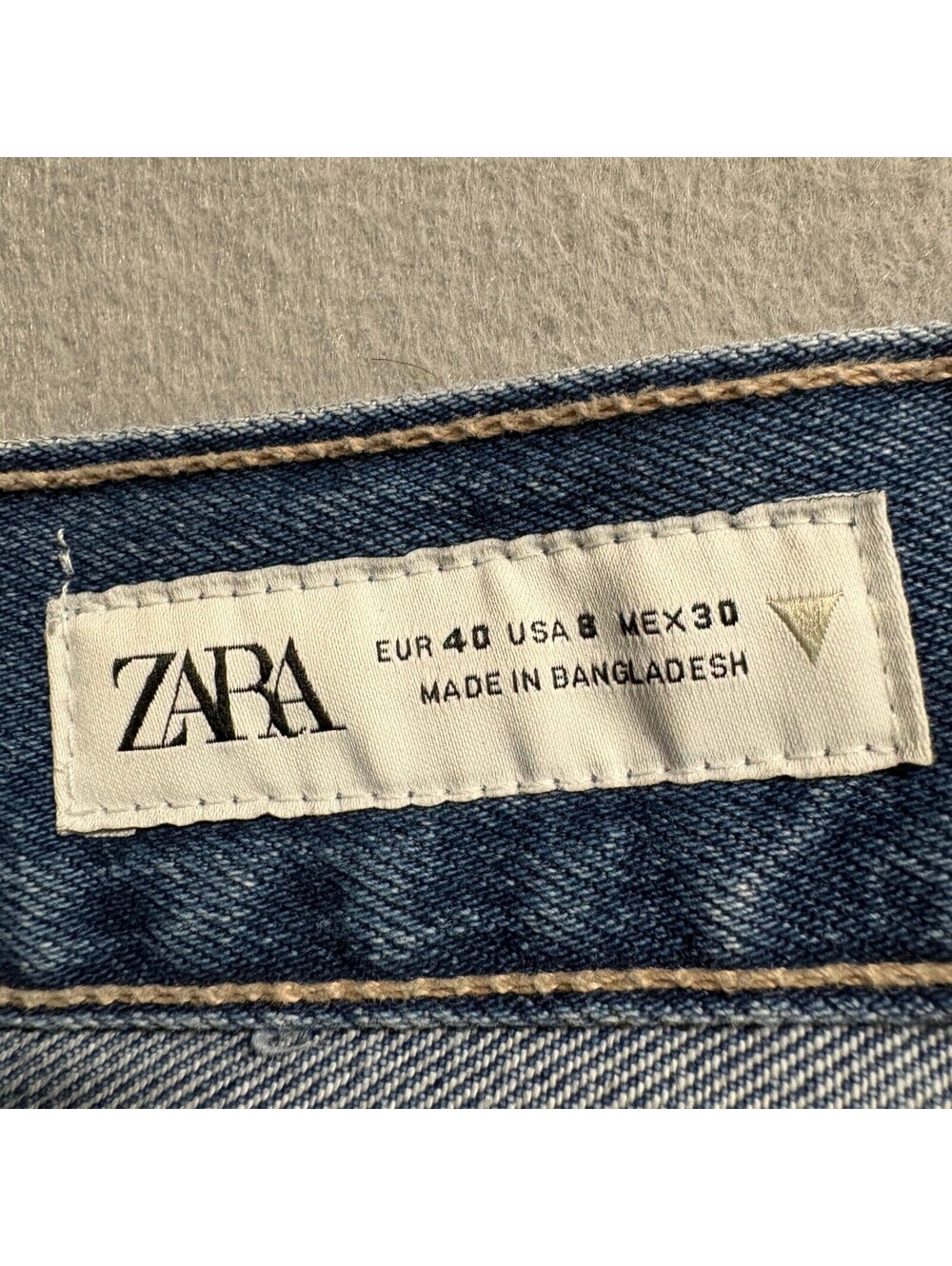 Zara Wide Leg Jeans Womens Size 8 Blue Denim High Rise 100% Cotton - Picture 2 of 13